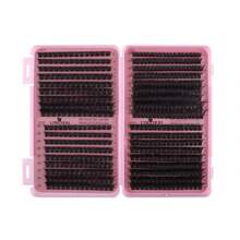 LIMEIKAI 558 Clusters D-Curl Individual Lash Extension Set, 80D/100D/120D/150D Mixed Density Super Thick Voluminous False Eyelash Clusters, DIY Eye Makeup Lashes For Beginners - View 7