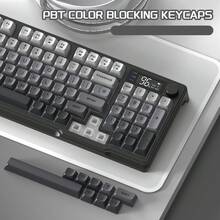 ATTACK SHARK ZIYOULANG M96 Teclado Inalámbrico para Juegos Color Crema Membrana con Retroiluminación Arcoíris, Perilla Multimedia, Pantalla LCD, Modo Dual - Bluetooth/2.4Ghz, Teclas PBT Esféricas 94 Teclas Diseño ANSI, 2000mAh - Ver 5
