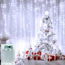 8-Function Fairy Curtain Lights, Battery Powered (Batteries Not Included), Suitable For Autumn Decor, Christmas Tree, Wedding, Birthday, Party And Home Decoration, Holiday Atmosphere Lights, Halloween String Lights, Indoor Decor, Outdoor, Yard Decoration - Battery Box Curtain Light - View 4