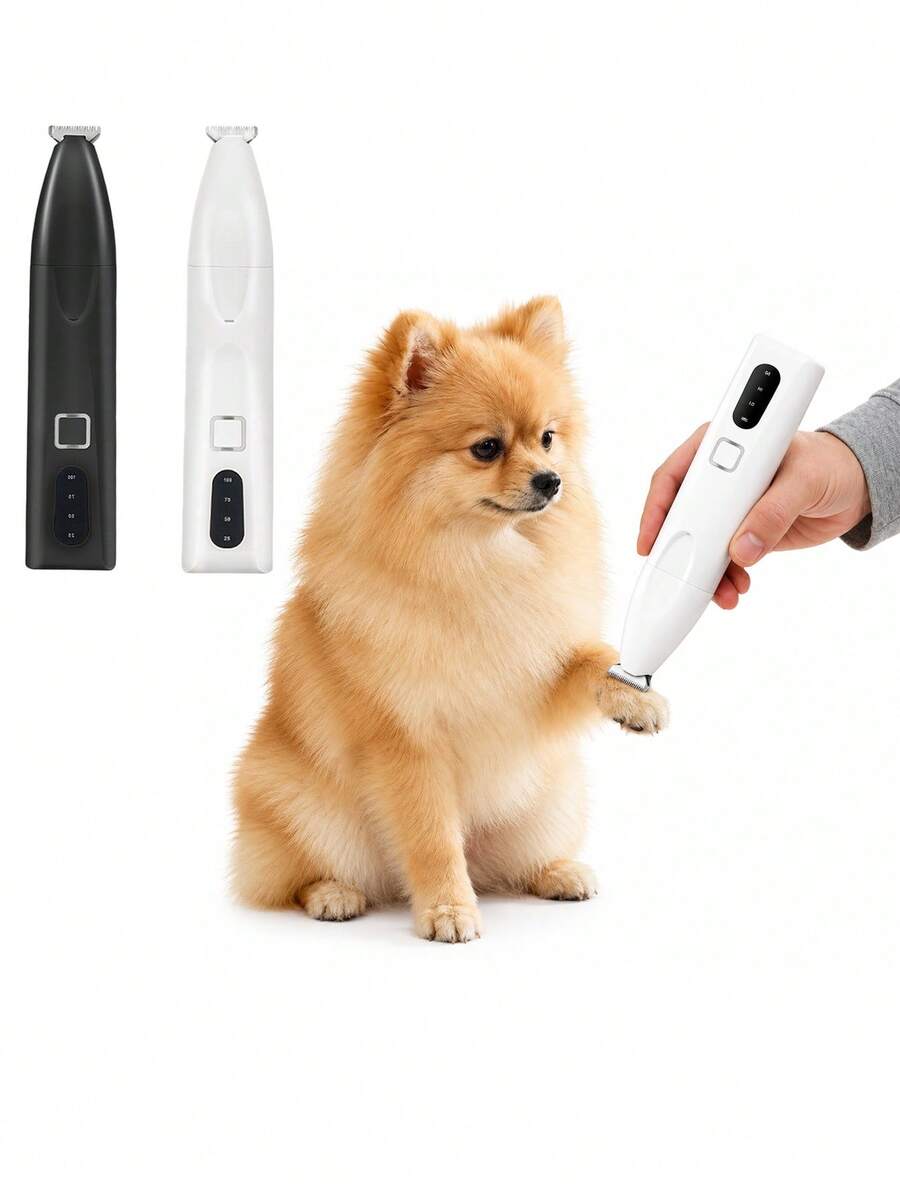 Pet Grooming Scissors, Dog Grooming Set Low Noise Dog And Cat Hair Clipper, Battery/USB Powered LED Light Multi-Part Trimmer For Paws, Eyes, Ears, Face And Sensitive Areas Cordless Pet Hair Trimmer Professional Pet Trimmer