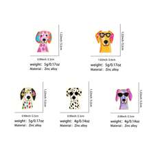 Funny Dog Enamel Brooch, Cute Colorful Puppy Head Lapel Pin, Cartoon Animal Decorative Pin For Clothing Backpack Hat, Lovely Gift For Dog Lover - Multicolor - View 12