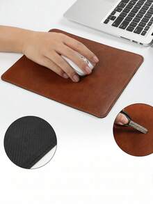 1 buah Alas Mouse Kulit, Tahan Air, Cocok untuk Meja Komputer, Bagian Bawah Karet dengan Partikel Anti-Selip, Alas Mouse Notebook - MultiWarna - View 1