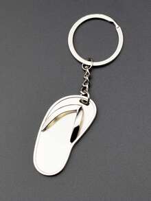 1pc [Customized] Metal Flip-Flop Slippers Promotional Gift, Customizable Personalized Pendant Keychain, Creative Keychain Customization, Customized Name Keychain, Bag Accessory, Gift For Boyfriend, Christmas, Halloween Gift - Multicolor - View 5