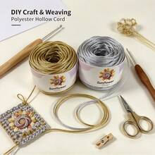 30m Hand-Knitted Thread, Suitable For DIY Handmade Crochet Bag Thread, Gift Packaging And Christmas Decoration Accessories, Crochet, Lace And Home Decor - Handicrafts And Holiday Projects, Home Decor Can Be Used For Christmas Decoration Making - Multicolor - View 3