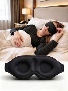 1件超柔軟3D遮光睡眠眼罩，緩解失眠，男女通用，學生午睡旅行眼罩，適合長途飛行、深層睡眠、商務旅行、遊艇之旅，返校必備休息配件，聖誕襪填充禮物，旅行必需品，萬聖節 - 多色 - 查看 2