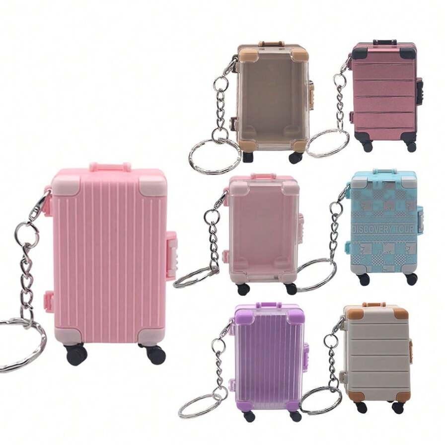Mini Suitcase Keychain, Cute Mini Luggage Trolley Charm With ...