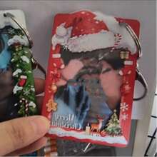 Cor/Tis Same Style Christmas Acrylic 3 Inch Card Holder, Idol Photo Card Storage, Christmas Tree And Christmas Red Hat Design Card Holder - Multicolor - View 5