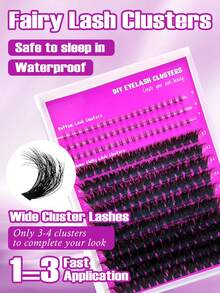 MENGJIESHANGPIN 210pcs Dense False Eyelashes Segmented Curly European American Cat Eye Cartoon Messy Long Lasting 5-20mm ME02 - View 3