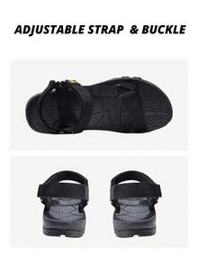 CAMEL CROWN Men's Outdoor Sports Sandals, Anti-Slip Wear-Resistant Comfortable Beach Sandals, Open-Toe Casual Sandals - Black - View 3
