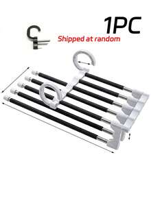 Multi-Layer Pants Rack - Space-Saving Foldable Design, Helps Efficiently Organize Your Closet; Suitable For Jeans, Leggings And Casual Pants Plastic Multi-Layer Pants Rack; Features Non-Marking Anti-Slip Storage Function, Easy To Assemble; Ideal Choice For Holiday Preparation And Seasonal Wardrobe Organization; - Multicolor - View 14