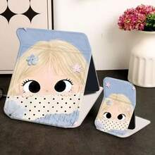 Cute Big Eye Girl Design Foldable Makeup Mirror, Portable Desktop Vanity Mirror For Students Dorm, Girls Touch-Up Mirror - Multicolor - View 3