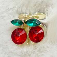 20pcs/10pcs/6pcs/4pcs/2pcs/1pc Party Favors Cherry Small Hair Clips,Petite Adorable Hairpin Hair Accessories,Random Color - Multicolor - View 17