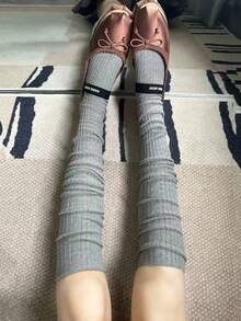 1/2/4 Pairs Multi-Color Vertical Striped Over-The-Knee Socks, Matching Long Boots Socks, JK Fashion Girl Style, Suitable For Daily Wear, Y2K Style - Multicolor - View 15