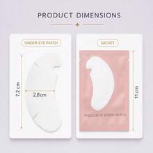 10/50/100/200/300/500 PCS (1 Pack=2pcs) Eye Pads For DIY Eyelash Extensions, Eyelash Application Eye Pads, Beauty Tools - Pink - View 5