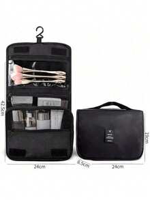 Ok Cosmetic Bag, Multi-Functional For Travel - Black - View 7