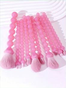 YZIMENG 10pcs Crystal Handle Makeup Brush Set, Soft Synthetic Bristles Powder Blush Eyeshadow Brushes, Soft And Delicate Bristles, Skin-Friendly And Non-Irritating, Moderate Powder Pickup, Natural Blending, Suitable For Makeup Beginners, Highly Attractive INS Style, Professional Full Face And Eye Makeup Tools With Gift Box - Multicolor - View 2