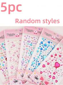 5pcs/Set Multi-Size 3D Acrylic Gem Stickers, Mixed Color Shiny Rhinestone Stickers, Self-Adhesive Easy-Tear Stickers, DIY Handmade Decoration Diamond Stickers, Suitable For Scrapbooking, Phone Cases And Art Projects Diamond Painting Accessories, Bedazzling - A - View 12