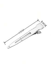 15/35pcs Silver Metal Duckbill Hair Clips, Salon Sectioning Clips, Single Tooth Hair Clips, Suitable For Hair Styling, Hair Dyeing And Hair Accessory Crafting - Silver - View 2