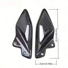 Motorcycle Carbon Fiber Foot Peg Heel Guard Plate, Footrest Protection Cover Modification Accessories Compatible With Triumph Street Triple 765R 765RS, Lightweight Durable Replacement Part - Carbon Fiber Twill - View 4