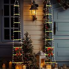 LED Christmas Lights Christmas Decoration Trapezoid Light Strip With Santa Claus, Christmas Tree Decorative Lights Indoor Outdoor Window Garden Home Wall Christmas Tree Decorative Lights - USB Power - View 3