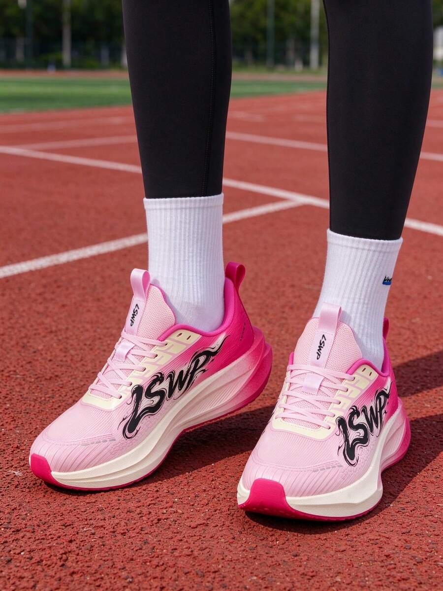 Women's Running Shoes, Built-In Carbon Plate, Marathon Running Shoes, Suitable For Daily Exercise, Casual Sports, Gym, Marathon - Pink - View 1