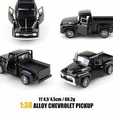 1pc Multi-Color Classic Alloy Pickup Model, Retro Truck Diecast Toy, Tabletop Collectible Ornament, Birthday Gift, Halloween & Thanksgiving Holiday Gift - Multicolor - View 10