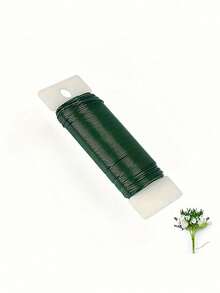 3pcs Premium Green Coated Floral Wire, Soft And Durable, Suitable For Handmade Bouquets, Floral Arrangements, Garden Plant Support And DIY Holiday Decorations [1pc] - X - View 5