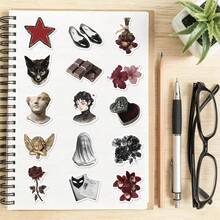 50Pcs Gothic Retro PVC Stickers, Moody Character Antique Item Pattern Stickers For Craft Notebook Box Decor - Multicolor - View 8