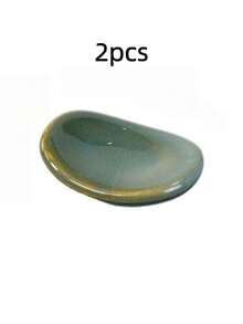 Pebble Shaped Kiln Change Glaze Ceramic Chopstick Rest, Multicolor Stone Look Utensil Holder, Tabletop Decor Spoon Fork Rest For Home Kitchen Dining Table Decoration - Multicolor - View 13