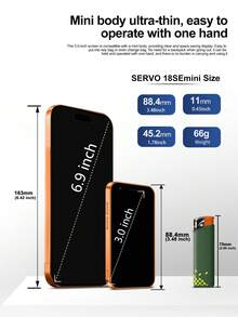 SERVO 18SE Mini 智慧型手機，Android 8.1 作業系統，雙卡雙待 3G 網路，3.0 吋 HD 螢幕，機身輕巧，2GB RAM + 16GB 儲存空間，掌上型小手機 - 橘色 - 查看 3