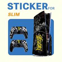 1 Set Waterproof Scratch-Resistant Printed Pattern Skin Stickers For Slim Game Console And Controller Personalized Decorative Protective Film - Multicolor - View 12