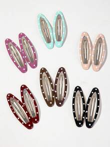 20/10/5pcs Girls Water Drop Hair Clips, Colorful BB Clips, Cute Hair Accessories, Top Clips, Forehead Side Bangs Clips, Side Clips For Daily Use - Multicolor - View 3