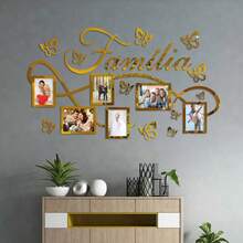 Butterfly Collage Acrylic Mirror Wall Sticker, Butterfly And Frame Combination Collage Home Decor, Suitable For Mirror Wall Decoration, Room Decoration, Home Decoration, Bathroom Decoration, Living Room Decoration - A - View 2