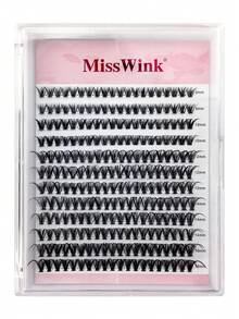 Miss Wink 240簇 30D-8-16 混長 0.05/0.07mm C/D捲度 濃密貓眼接睫毛用品 適合派對女性女孩禮物 - 黑色 - 查看 9