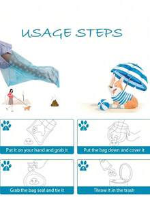Pet Waste Bags - Leak-Proof - 1/6/8/10/20/30/40/50 Rolls | Thick & Durable, Effectively Controls Odor, Suitable For Sanitation, Food, And Pet Cleaning - Multicolor - View 3