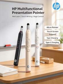 HP SS232 PPT Laser Pointer Remote Page Turner, Electronic Pointer For Teachers, Office Meeting Presentation Controller, Suitable For LED Screens, White, Red Light - View 7