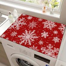 (Hot !!) 1pc 2D Printed Flat Stove Protector Mat, Snowflake Pattern Design, Rubber Non-Slip Heat-Resistant Stove Cover Pad, Suitable For Induction Cooktop, Glass Stove, Multi-Function Scratch-Resistant Mat, Best Choice For Oven, Washing Machine, Dryer, Kitchen Decoration - Multicolor - View 11