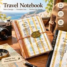 1pc Standard / Passport Size TN Ice Cream Release Paper Insert, Vintage Dessert Themed Notebook Refill, Premium 100g Woven Paper For Sticker Storage, Cute Journaling Craft Supplies - Rectangle - View 6