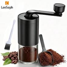L LEESEPH Manual Coffee Grinder Set With Coffee Spoon And Brush, Portable Adjustable Ceramic Burr Hand Crank Coffee Grinder, Suitable For Home, Office, Cafe, Camping, French Press, Pour Over, Travel, Coffee Accessories - Multicolor - View 8