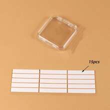 6/4/2/1pc Press-On Nail Storage Box, Includes 30/20/10/2pcs Double-Sided Adhesive, Artificial Nail Display Storage Box, Acrylic Nail Storage Organizer Box, Transparent Nail Packaging Box - Clear - View 5