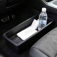 1pc Car Seat Under Storage Box, Fits Most Car Models, Front And Rear Seat Space Organizer, Hidden Tray, Efficient Car Parts Storage, Car Storage Box - Solid Black - View 7