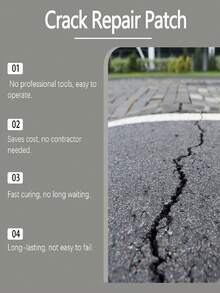 HOZONEX Crack Filler, Suitable For Concrete And Asphalt, Waterproof, Durable And Easy To Use Filler - B - View 3