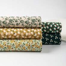 5pcs 23.5*30cm Green Floral Series Fabric Set, Handmade DIY Patchwork Fabric Set, Sewing Fabric Set - Green 23.5*30cm-1 - View 5