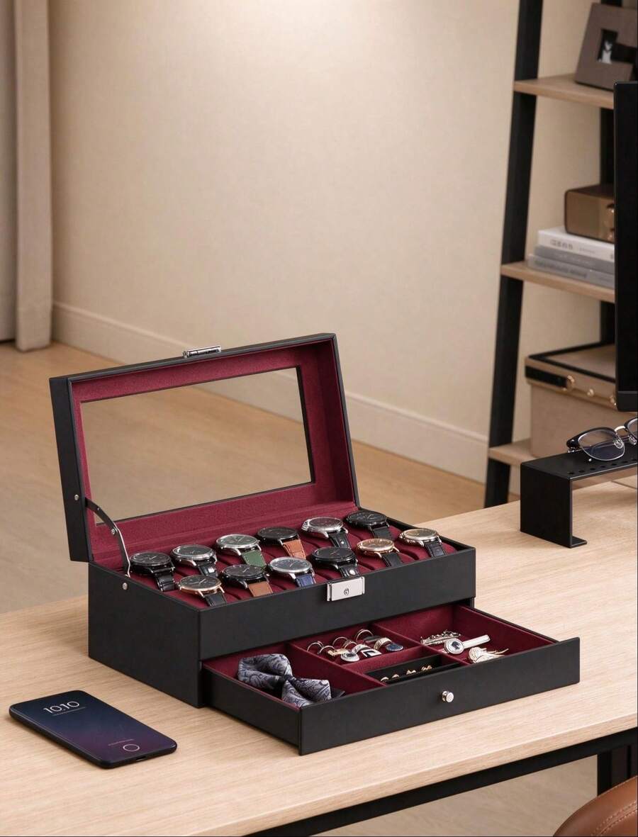 SONGMICS Watch Boxes & Organizers - Black - View 1