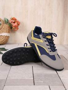 Fashion Colorblock Casual Sports Shoes - Grey - View 1