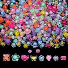 50g-100g/Bag Multicolor Dual-Color Acrylic Beads, Mixed Color Beads For Bracelet Making, Pendant, Heart Star Flower Butterfly Beads, Suitable For Keychain Necklace Decoration DIY Crafts - Multicolor - View 8
