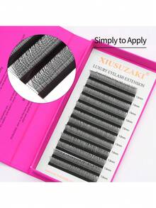 XIUSUZAKI 12 Rows U-Shaped False Eyelashes C/D Curl 0.07mm Ultra-Fine 1D YY Lash Extensions Lightweight Pre-Made Lash Clusters Natural Soft Single Lashes - View 3