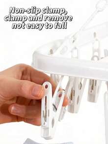 Multi-Functional Folding Drying Rack, For Drying Socks, Underwear, Towels, Windproof Folding Hanger, Compact And Convenient Drying Rack - Random Color Sent - View 5