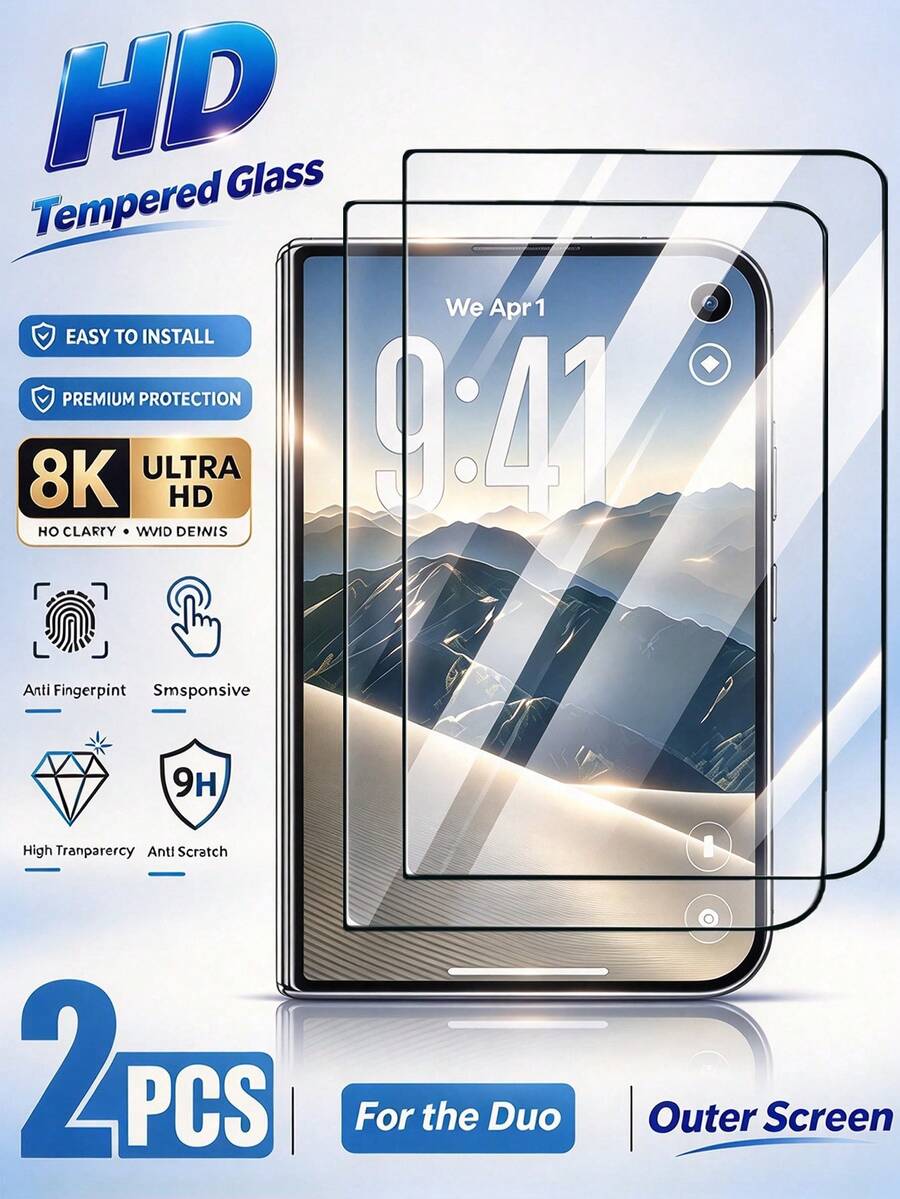 MSRI 2PCS-Full Coverage High Definition High Hardness Tempered Glass Screen Protector, 9H High Hardness Scratch Resistant Anti-Impact, Reinforced Edges Anti-Cracking, Screen Transmittance Without Color Difference, Anti-Fingerprint Smooth Surface Touch Responsive And Sensitive, Dust-Proof Protection For Screen Corners, Firm Fit Without Peeling Or Case Interference, Compatible With IPhone UItra/18 Promax/18 Pro/18/17E/17 Promax/16 Promax/15 Promax/14 Promax/13 Promax/12 Promax/11 Promax/17 Pro/16 Pro/15/14/13/12/11 Models - Clear - View 1