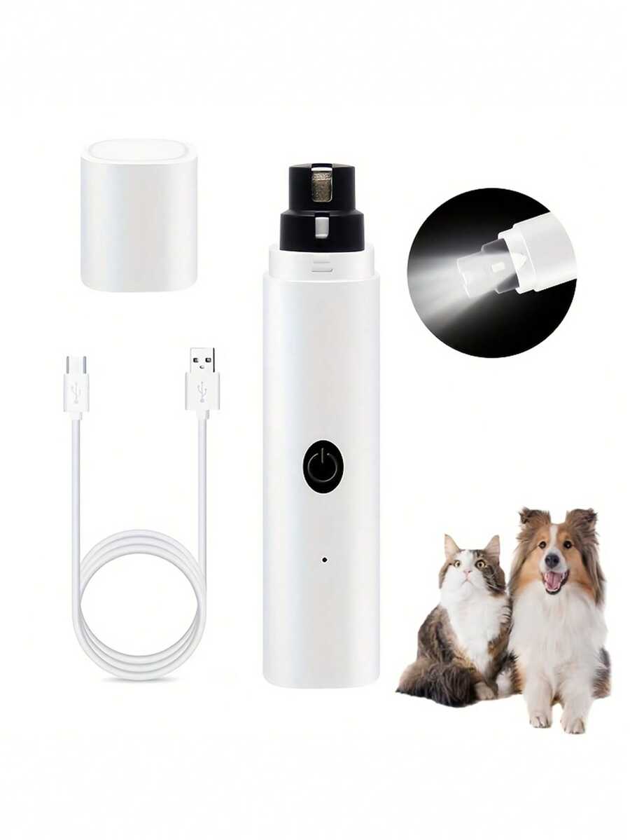 Automatic Electric Nail Grinder Suitable For Dogs & Cats, Low-Voltage Nail Trimmer With Motorized Grinding System, Corded Pet Nail Clipper For Use, Suitable For Teddy Dogs, Puppies, Kittens - View 1